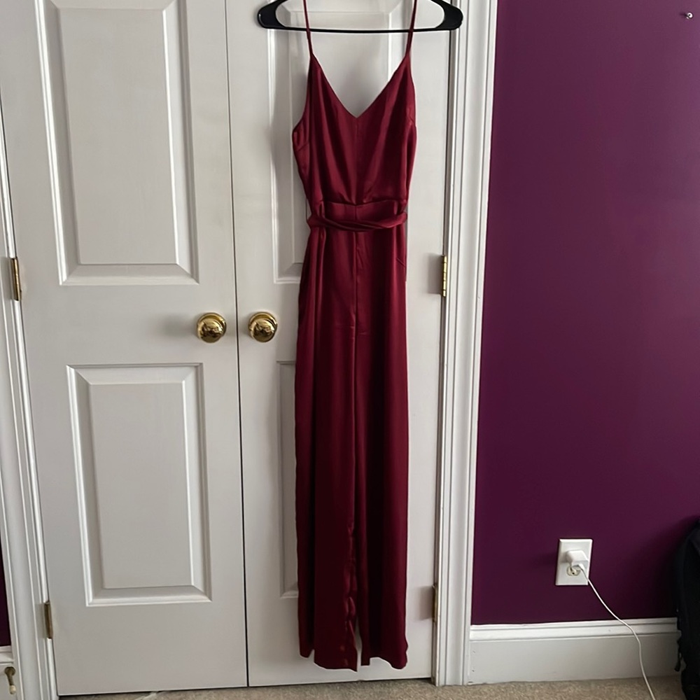 Burgundy jumpsuit